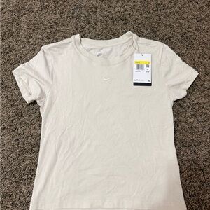 Nike Women's Short Sleeve Cream Tee